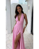 Heidi Fashion | Sexy Dress with Deep V-Neck, Plain Color