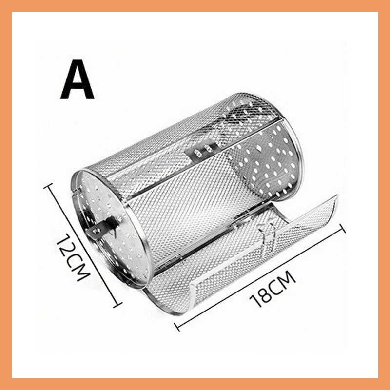 Rotating Baking Cage | 360° Air Fryer Basket | Stainless Steel | Multi-Food Compatible