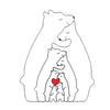 CozyBears™ Wooden Family Puzzle