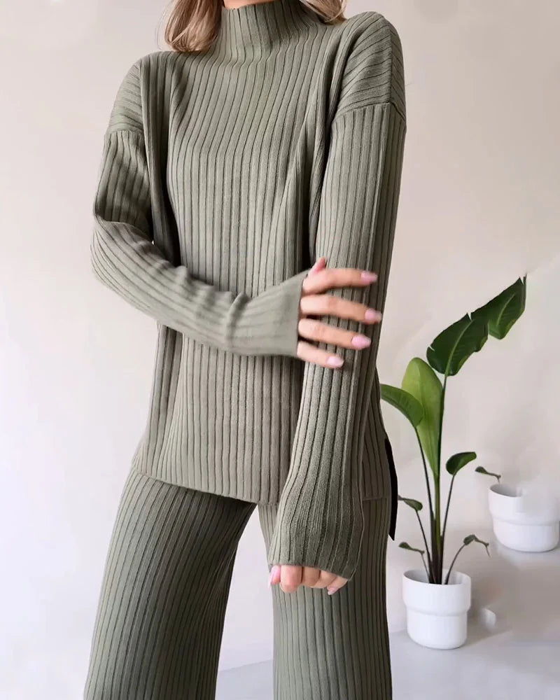 Women’s Knit Two-Piece Set | Relaxed Fit | Soft Stretch Fabric | Casual Everyday Style