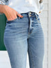 Women’s Bootcut Jeans | High-Rise Stretch Denim | Flattering Slim Fit | Frayed Hem