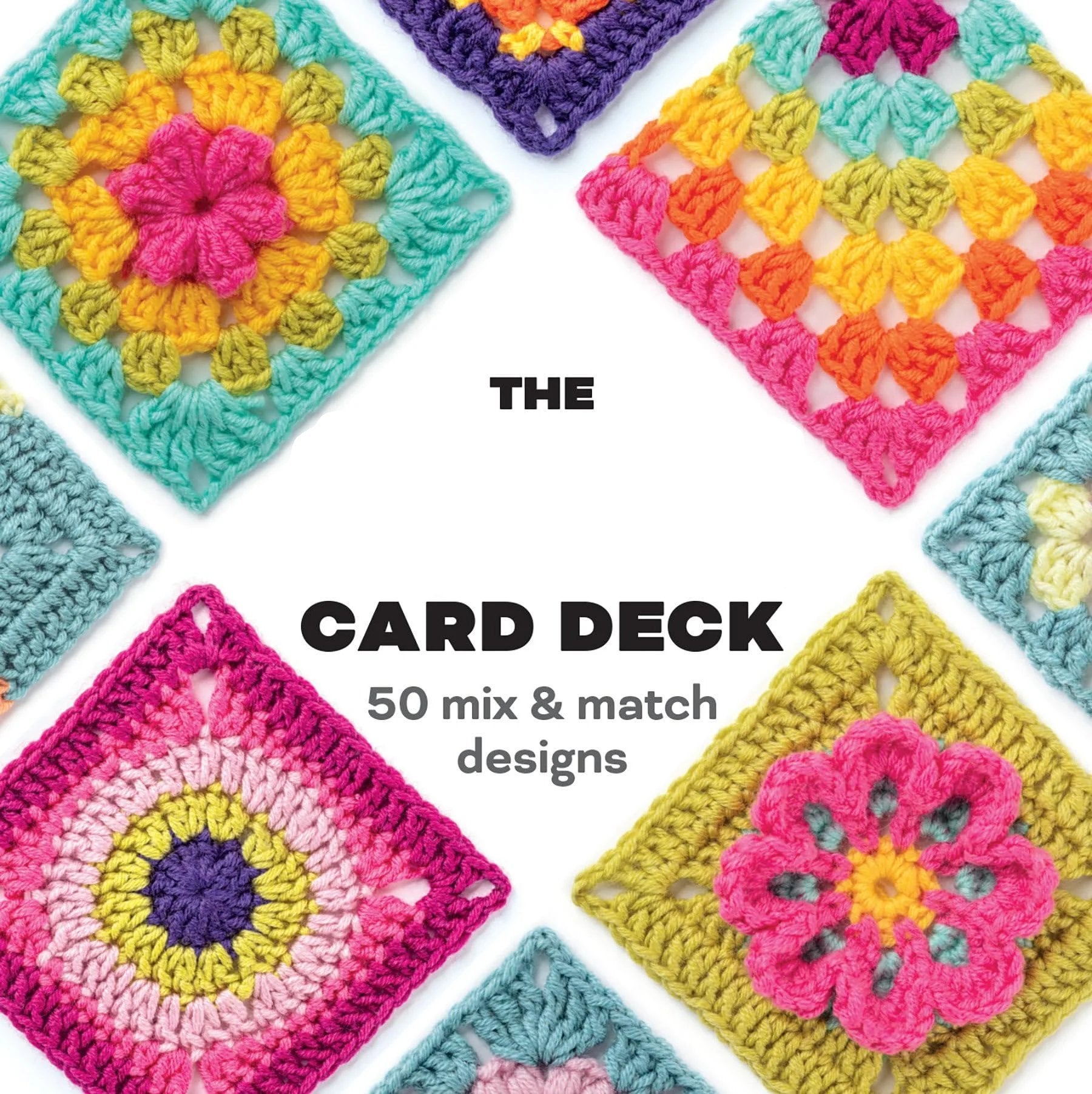 Crochet Pattern Card Deck | 50 Portable Stitch & Color Design Cards + Guide Booklet