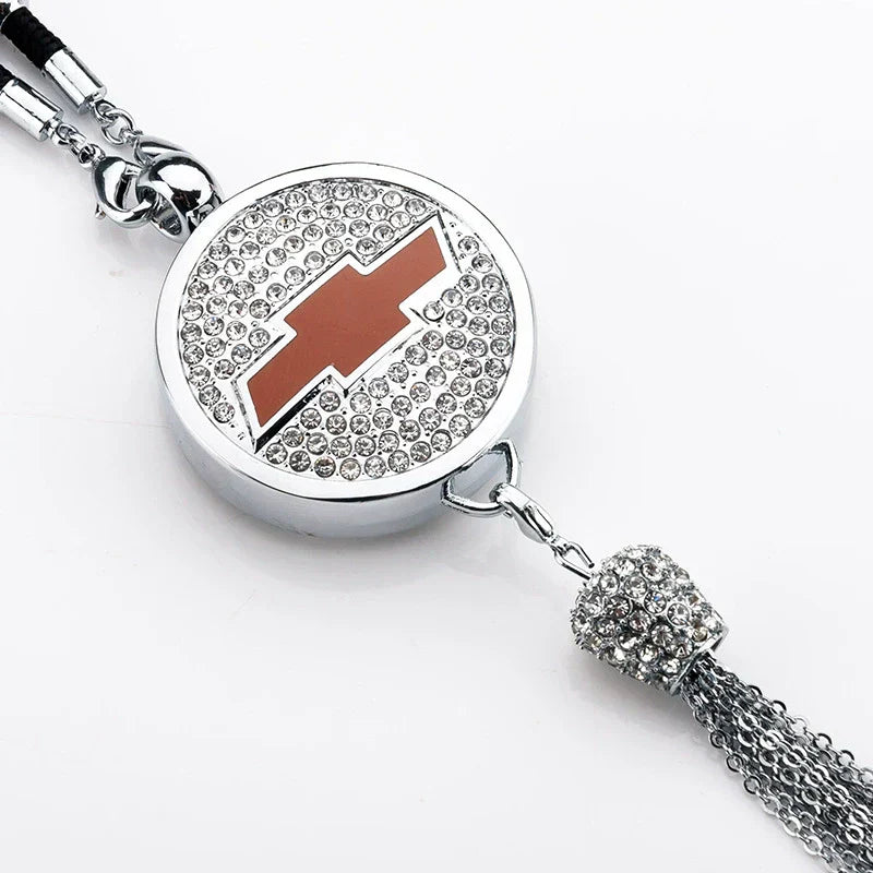 Car Rearview Mirror Pendant | Sparkling Rhinestone Accessory | Zinc Alloy | 100g