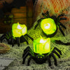 Halloween Spider LED Candle Lights | Flameless Battery Operated | Warm Yellow Glow | Indoor/Outdoor Decoration