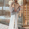 Women’s Knitted Sweater Jacket | Subtle Sequin Detail | Lightweight Soft Fabric | Beige or Sky Blue