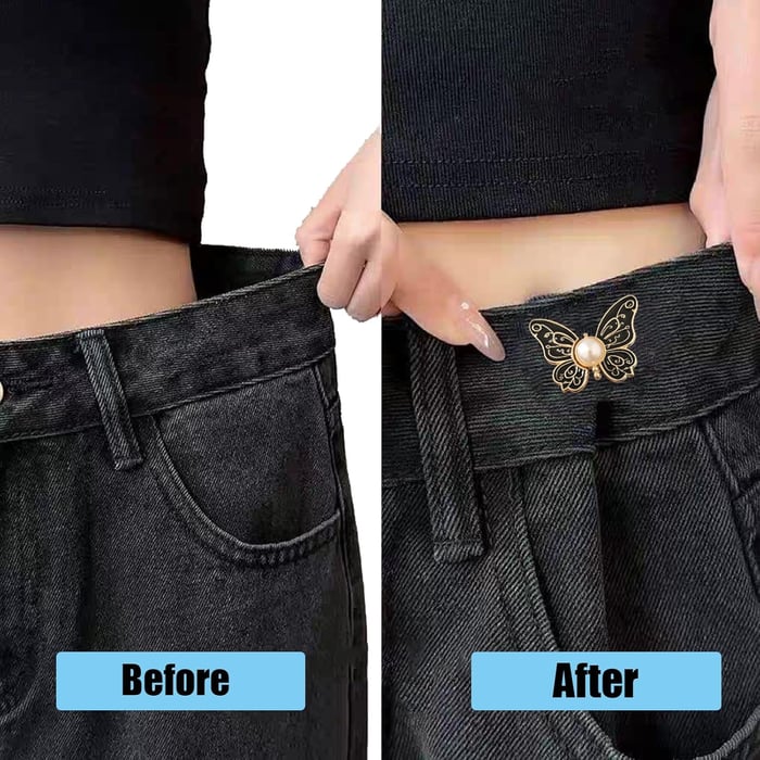 Detachable Clothing Clips | Adjustable Metal Waist Pins | No-Sew Jean & Skirt Fasteners