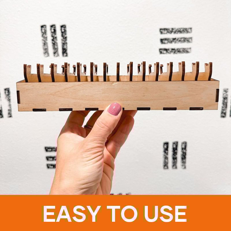 Embroidery Thread Organizer | Wooden Bunny Bobbin Set | 16-Piece | Storage Corral Included