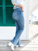 Women’s Bootcut Jeans | High-Rise Stretch Denim | Flattering Slim Fit | Frayed Hem