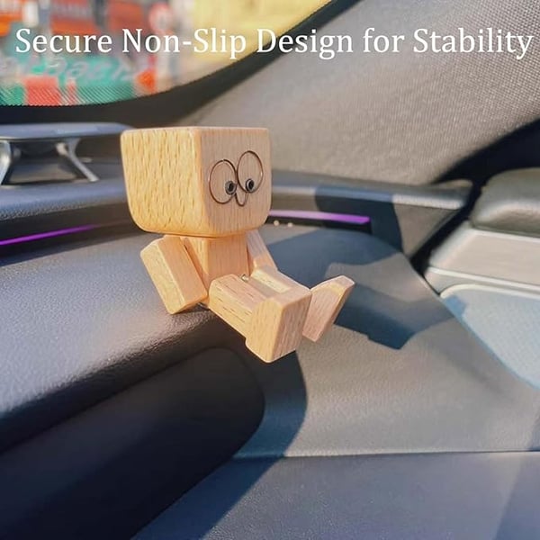 Handmade Wooden Sway Figure | Motion Bobble Ornament | Desk & Car Decoration