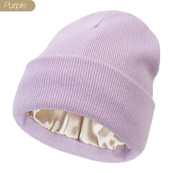 Women’s Beanie Hat | Anti-Static & Anti-Frizz | Smooth Hair Protection | Cozy All-Day Comfort