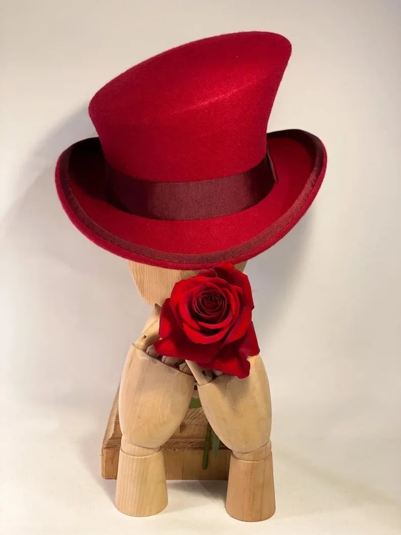 Men’s Asymmetric Top Hat | 100% Wool | Handcrafted Artisan Design