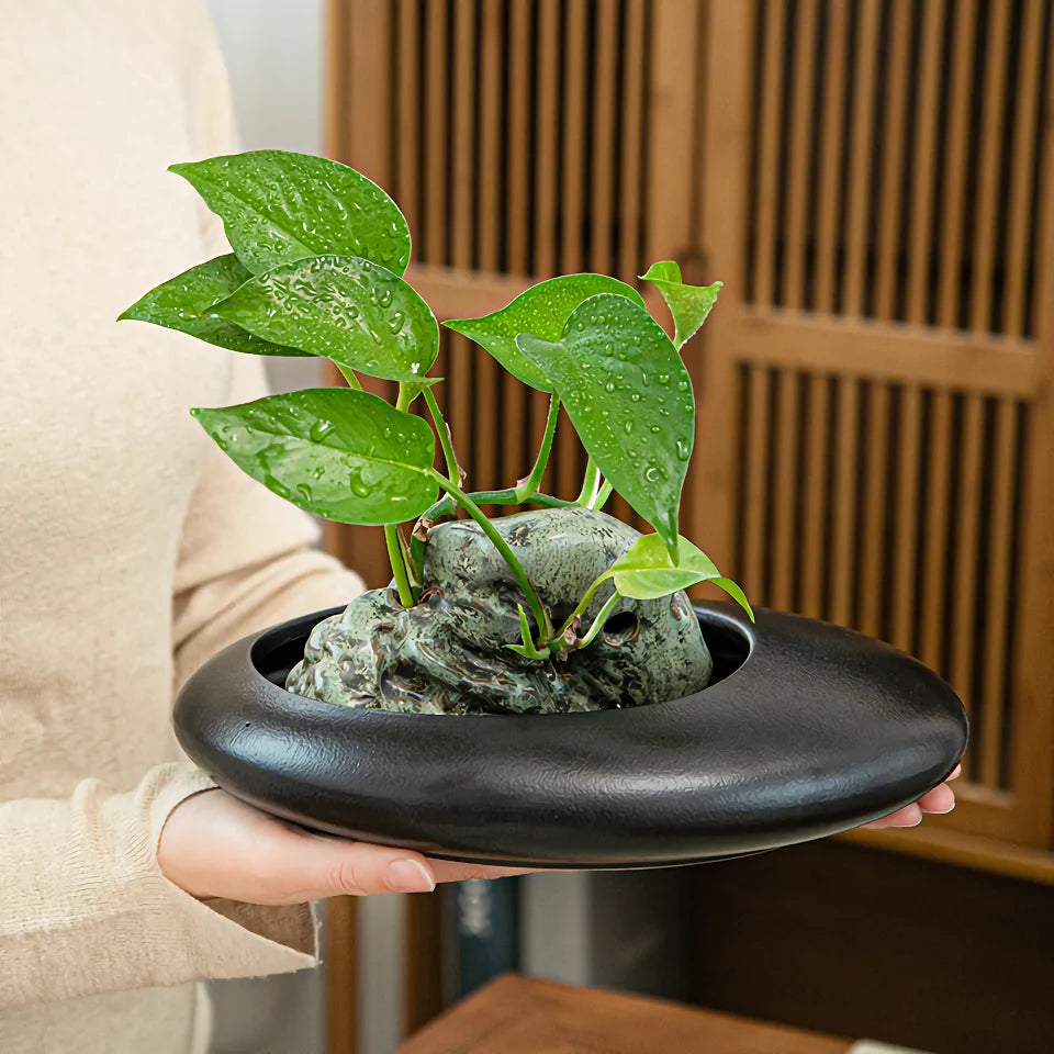 Large-caliber Ceramic Flowerpot for Office and Balcony