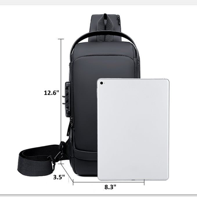 Anti-Theft Crossbody Bag | Landy™ Carry Without Worry | Waterproof Oxford | USB Charging Port | Unisex Travel Pack