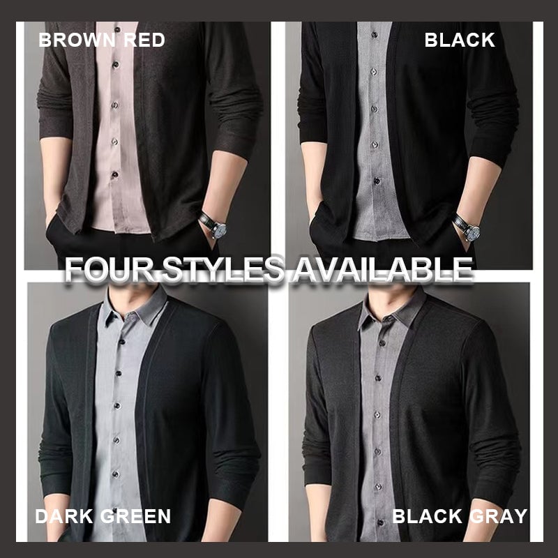 TwinLayer – Smart Collar Knit Cardigan