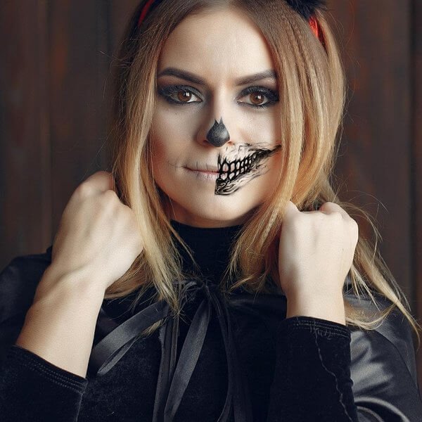Halloween Temporary Tattoos | Day of the Dead & Horror Costume Stickers | Waterproof, Long-Lasting