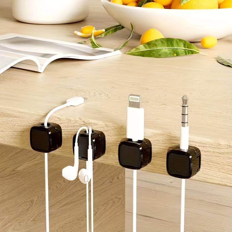 Magnetic Cable Organizer | Desktop Cord Management Hub | Adhesive & Residue-Free
