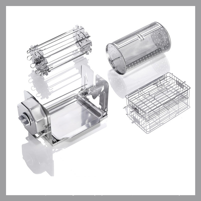 Rotating Baking Cage | 360° Air Fryer Basket | Stainless Steel | Multi-Food Compatible