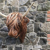 Hand-Woven Wall Art Sculpture | Highland Cattle Design | Rustic Handmade Home Decor | 11.8 × 8.6 in