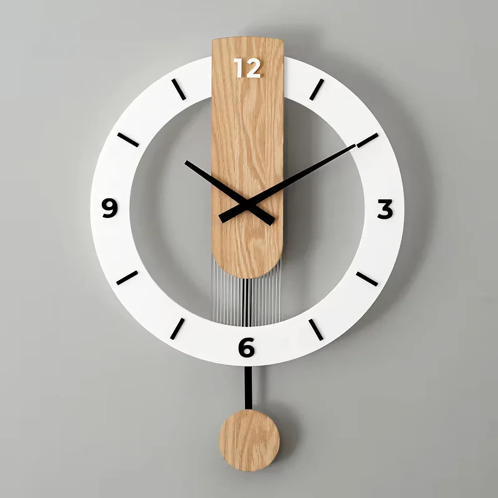 Nordic Modern Solid Wood Wall Clock