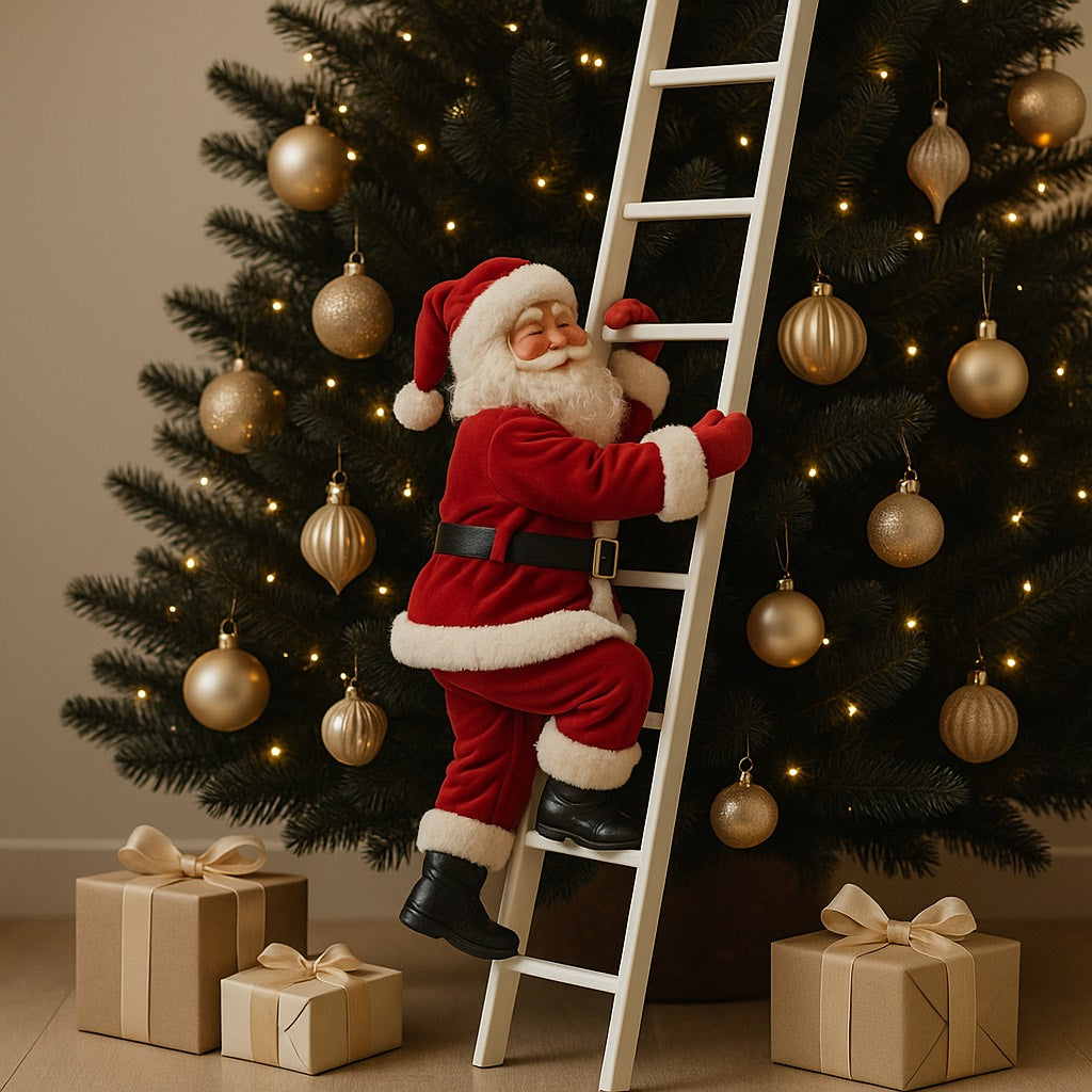 Animated Santa Climbing Decoration | Electric Christmas Ornament | 1+1 Free | Festive Home Display