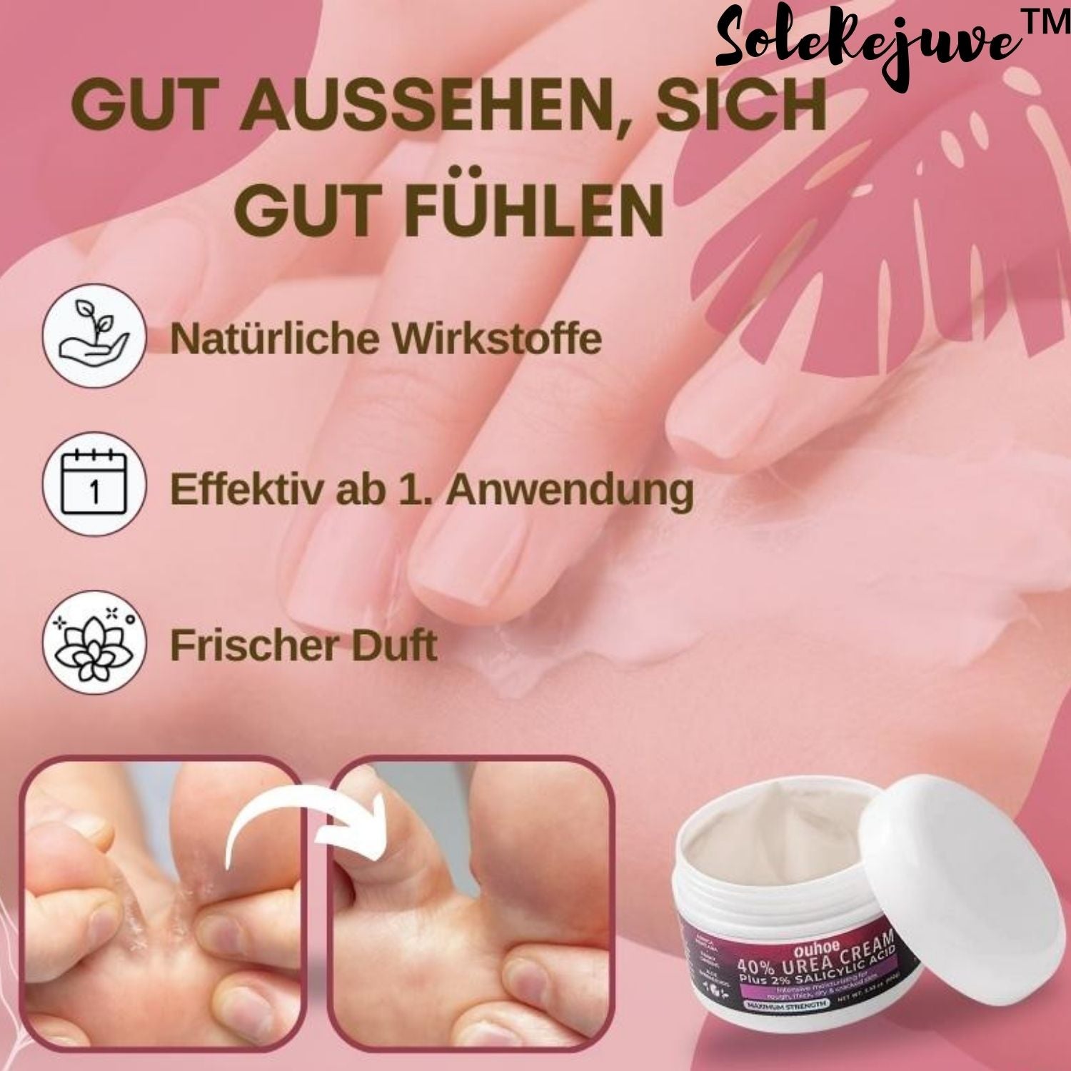 Foot Care Cream | SoleSerum | Anti-Fungal & Moisturizing Skin Treatment with Salicylic Acid