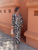 Heidi-Mode | Dress with V-Neck and Leopard Print