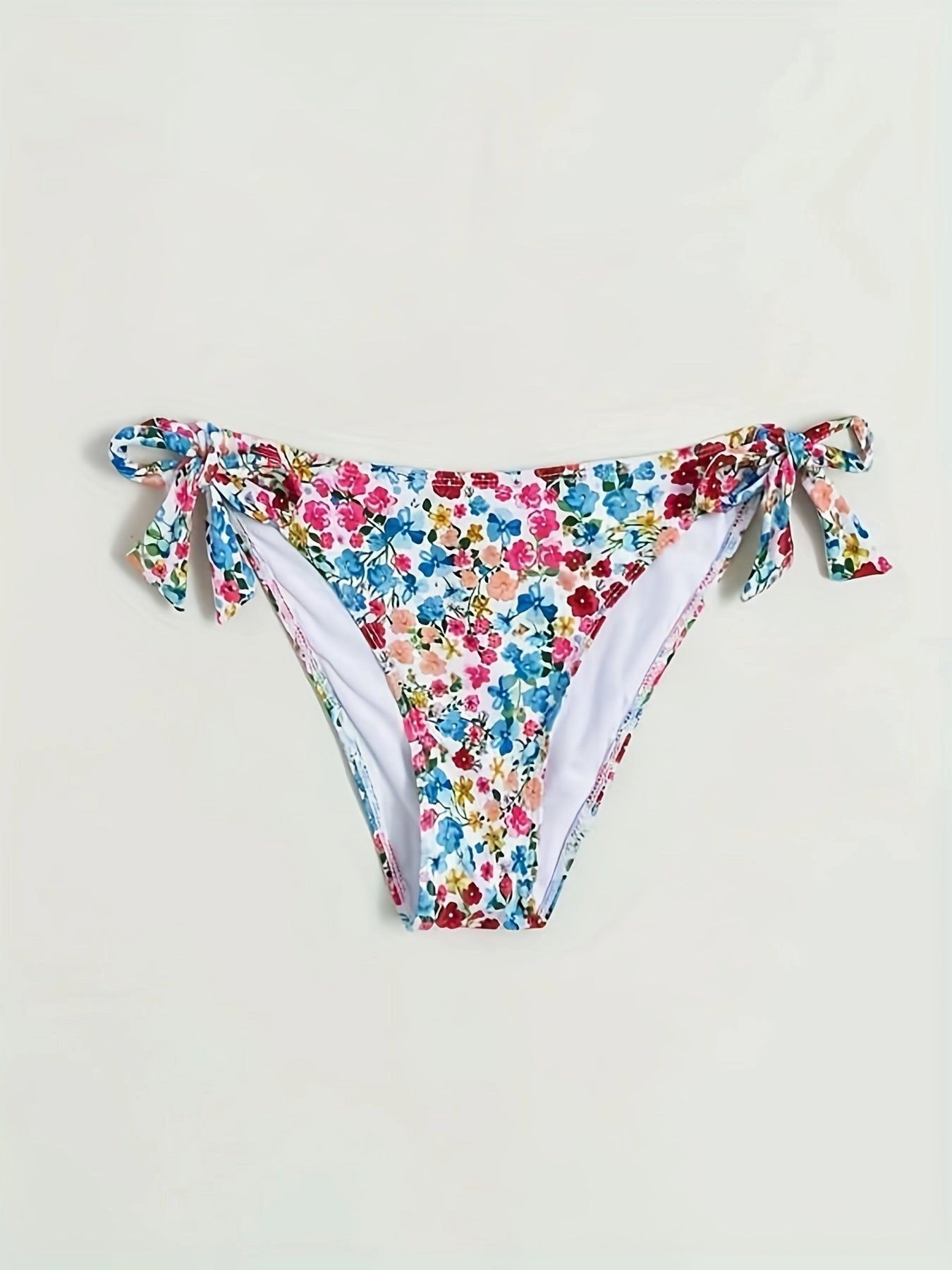 Floral High-Cut Bikini Bottoms - Trendy Women's Summer Swimwear