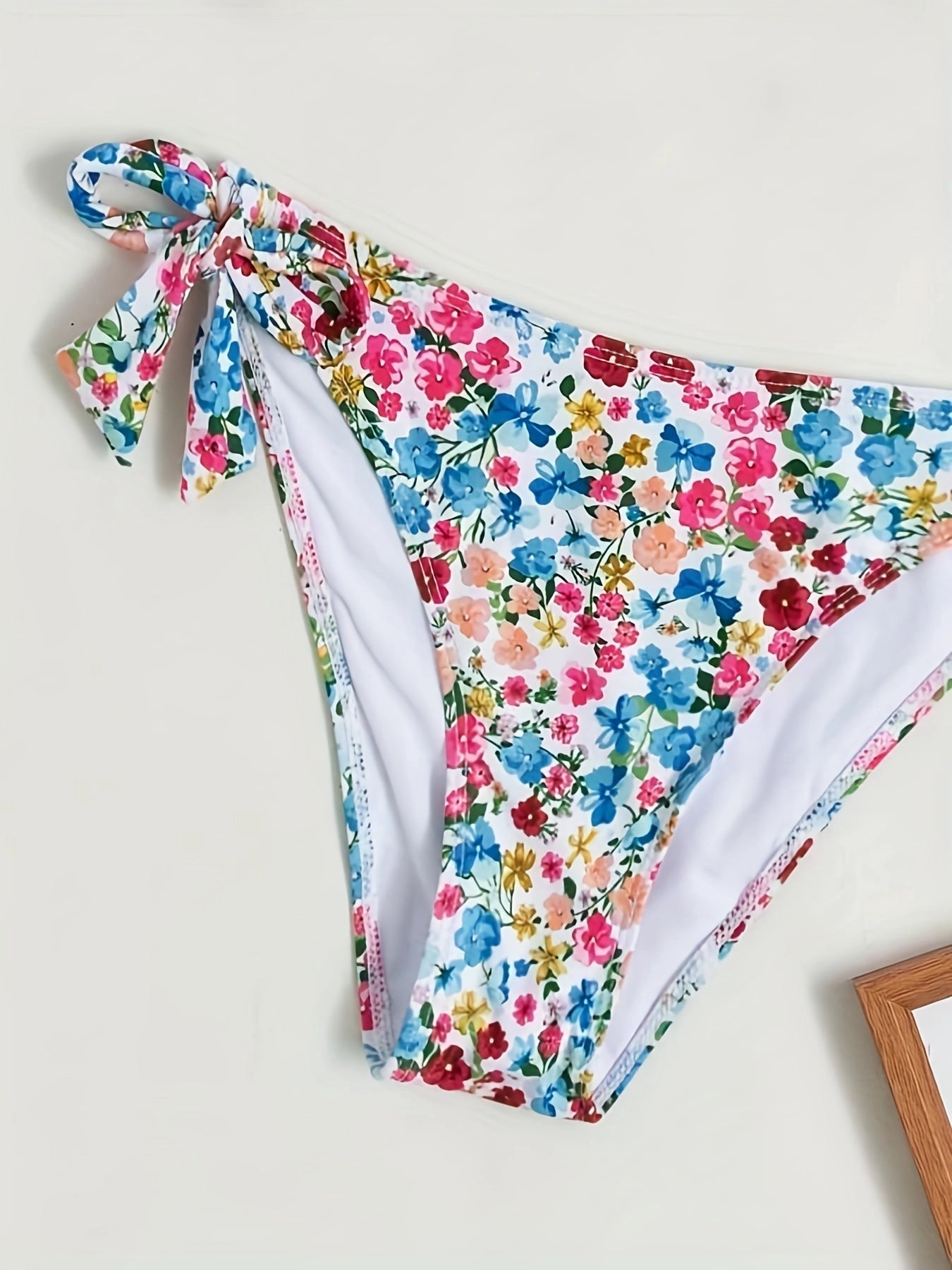 Floral High-Cut Bikini Bottoms - Trendy Women's Summer Swimwear