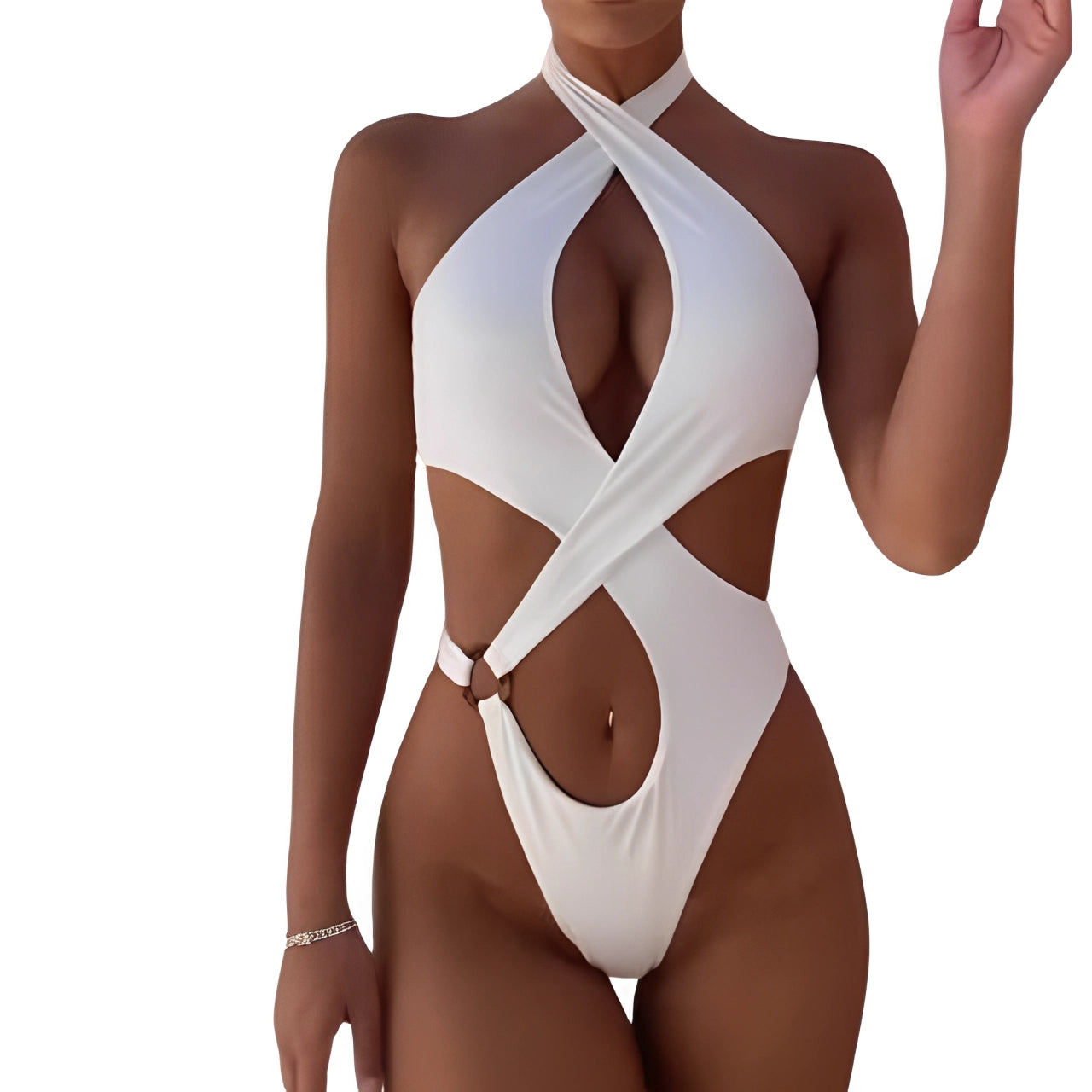 High-Waist Black Bikini Set - Stylish, Supportive Swimwear for Curvy Figures