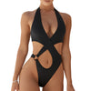 High-Waist Black Bikini Set - Stylish, Supportive Swimwear for Curvy Figures