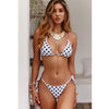 Metallic Snakeskin Halter Bikini - Designer Textured Glamorous Beachwear
