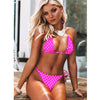 Metallic Snakeskin Halter Bikini - Designer Textured Glamorous Beachwear