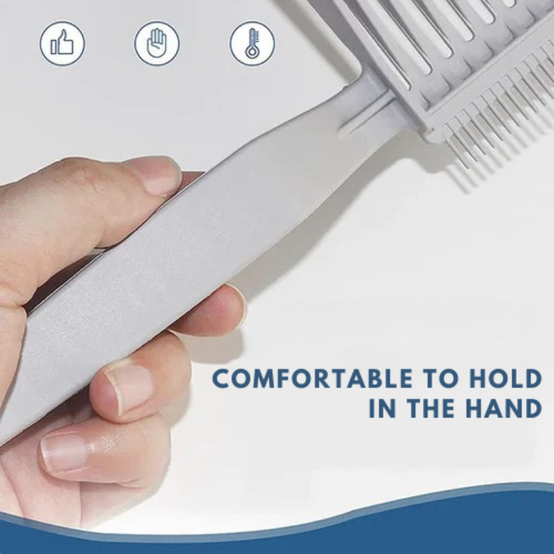 Hair Cutting Comb | SmoothTrim™ Ergonomic Guide Comb | ABS Plastic | Curved Double Teeth
