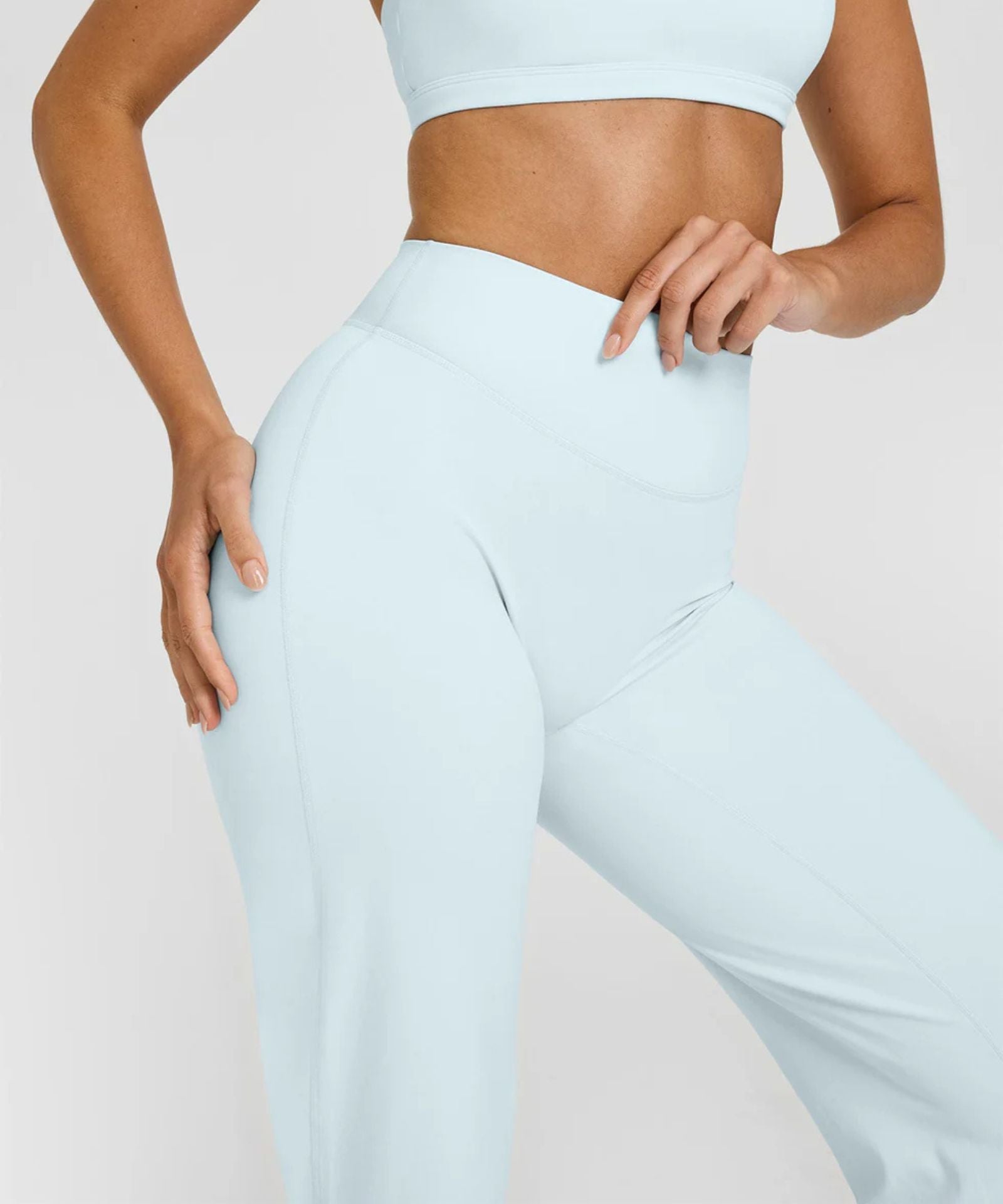 Women’s Active Set | High-Waist Tummy Control Leggings & Cross-Back Crop Top | Buttery Soft Stretch Fabric