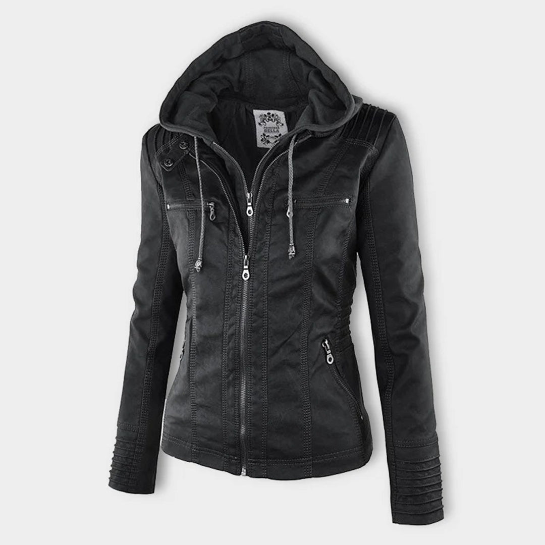 Waterproof women's jacket with hood