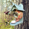 Teapot Birdhouse | Hand-Painted Resin | Weather-Resistant Outdoor Garden Decoration