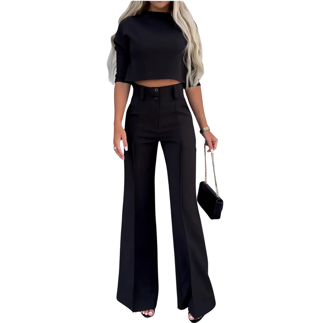Women’s Two-Piece Suit Set | Tailored Jacket & High-Waist Pants | Elegant & Versatile
