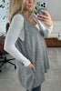 Women’s Sweater Vest | Cozy Oversized Fit with Pockets | Lightweight & Fuzzy Knit