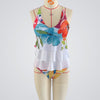 Youthful floral sleeveless swimwear