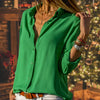 DemiChic™ – Women's Chiffon Blouse with Elegant Embroidery & Lightness