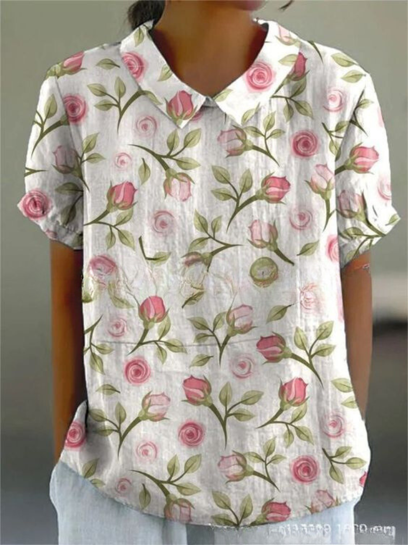 Women's Vintage Floral Pattern Blouse | Casual
