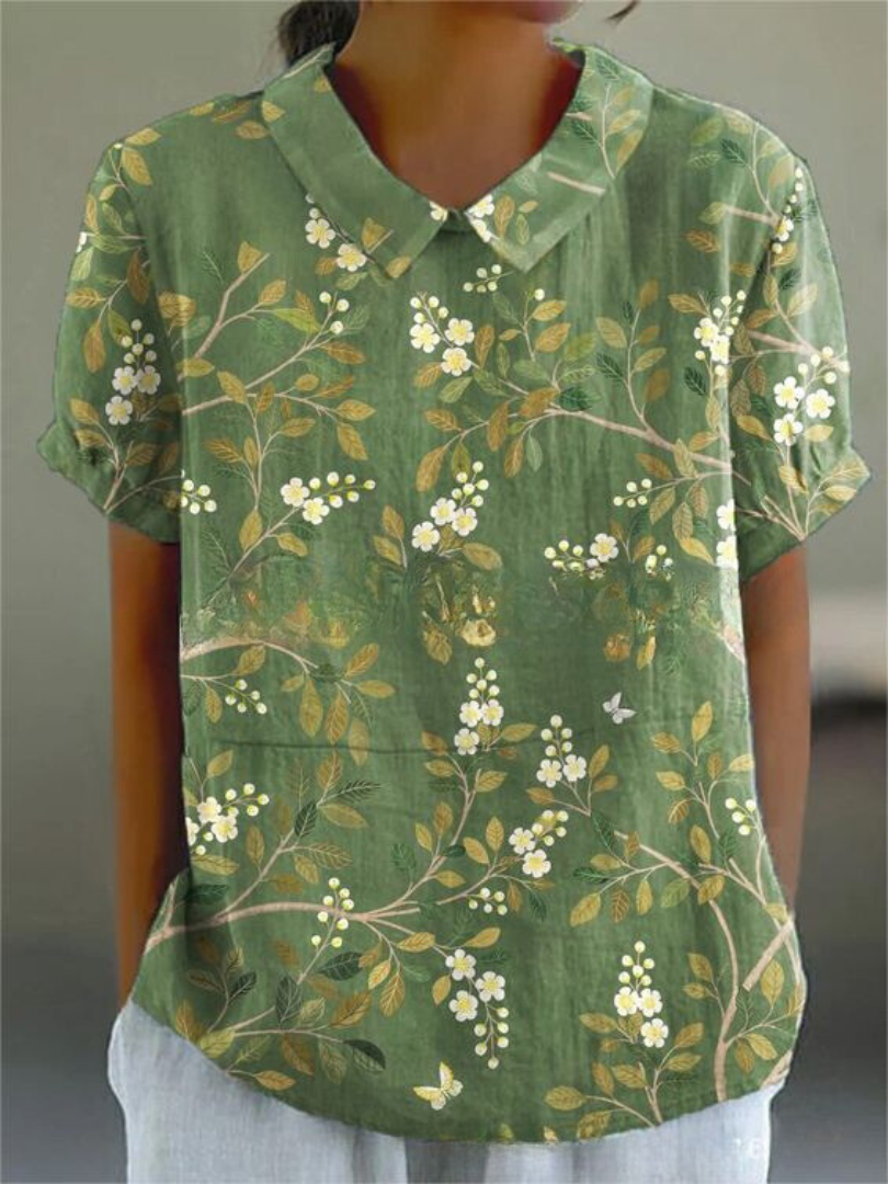 Women's Vintage Floral Pattern Blouse | Casual