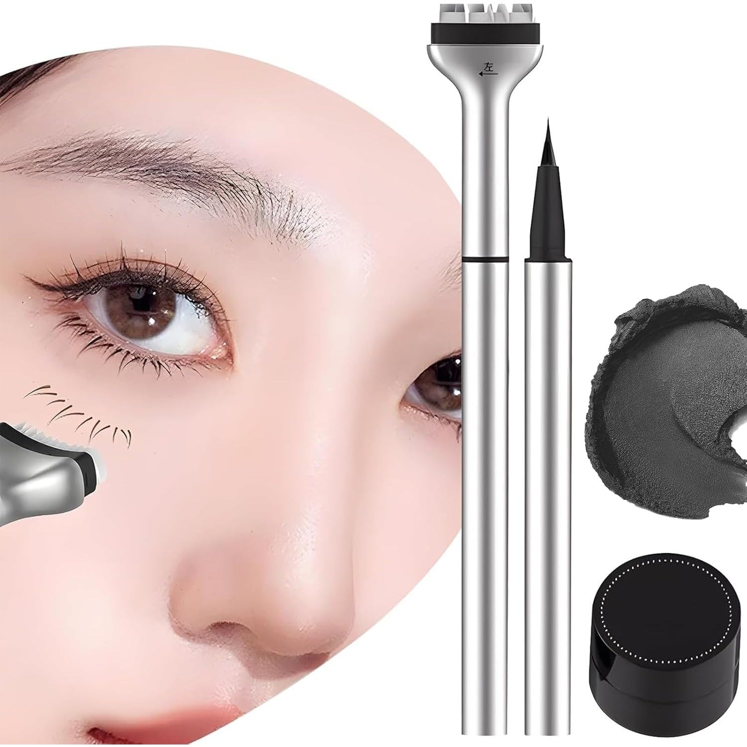 Eyeliner Stamp Pens | Winged Look | Quick & Precise | Natural Finish | 2-Piece Set