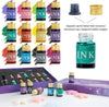 Glass Dip Pen | Crystaldip Magic Design | Borosilicate Glass | 12 Ink Colors