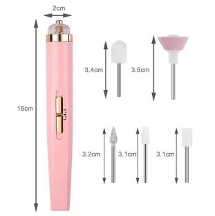 Electric Nail Drill & Manicure Kit | Rechargeable with LED Light | Nail Art Tools Set