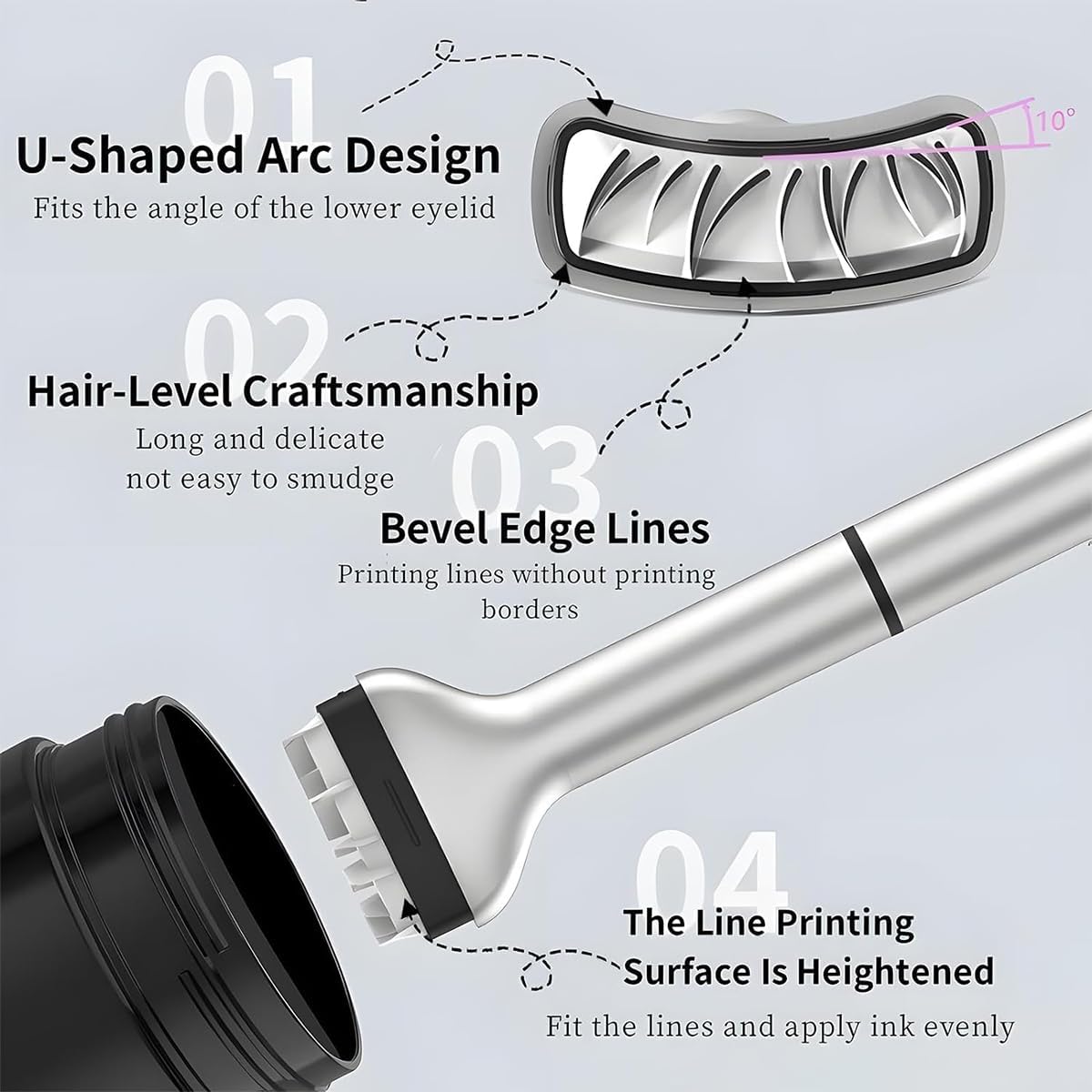 Eyeliner Stamp Pens | Winged Look | Quick & Precise | Natural Finish | 2-Piece Set