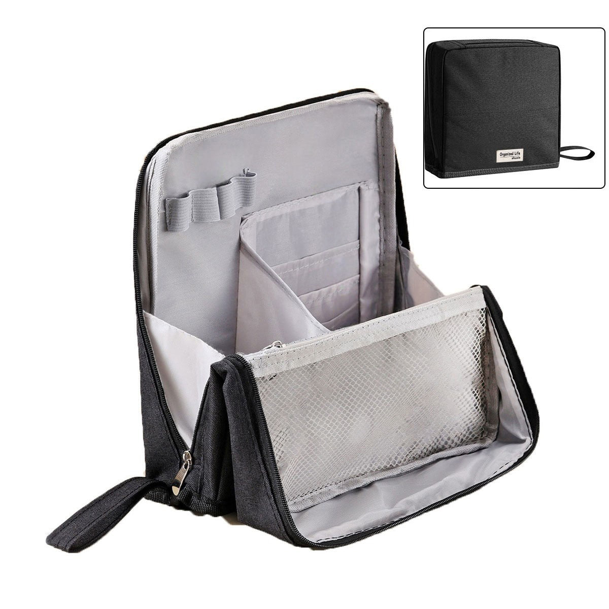 Makeup Organizer Bag | Travel Cosmetic Case with Compartments | Waterproof & Structured Design