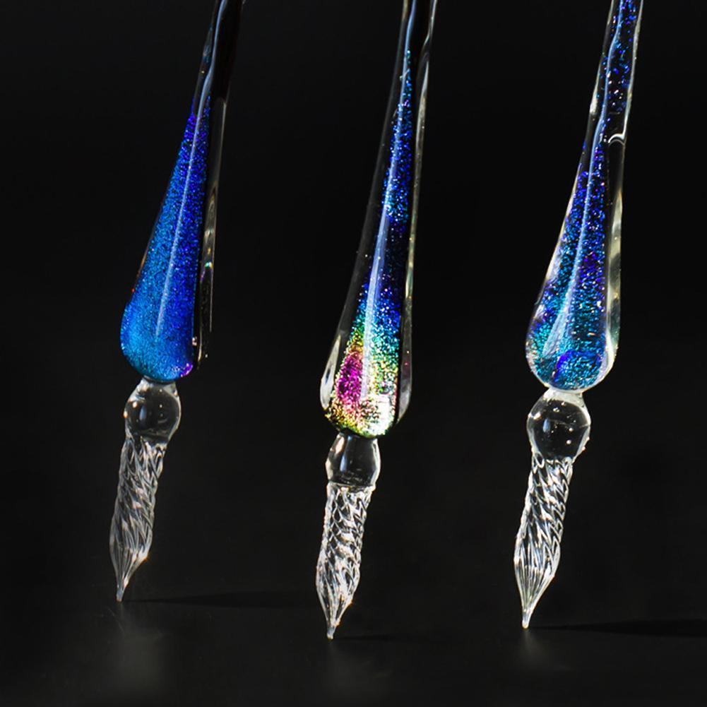 Glass Dip Pen | Crystaldip Magic Design | Borosilicate Glass | 12 Ink Colors