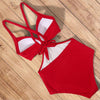 Avencea - One-Piece Monokini Swimsuit with Stylish Decorative Wrap