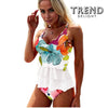 Youthful floral sleeveless swimwear